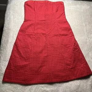 White House Black Market Coral Strapless Dress - Size 12